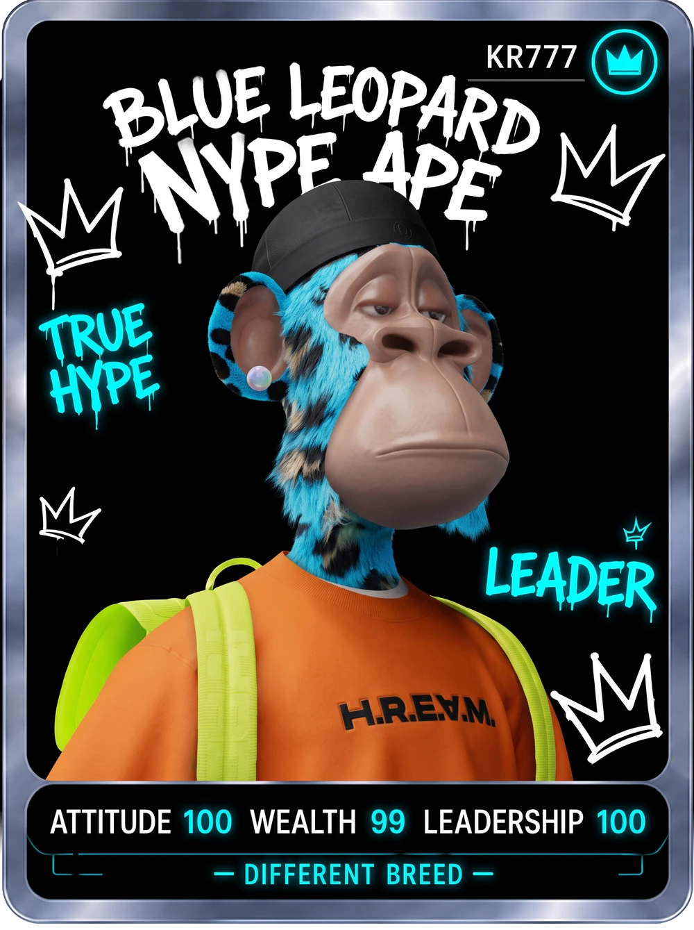 Blue Leopard Nype Ape card