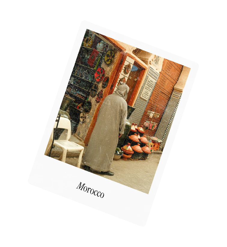 A polaroid captioned Morocco